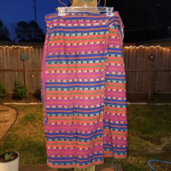 Vintage huipil wrap skirt by Ana's Fashions M - Picture 2 of 6